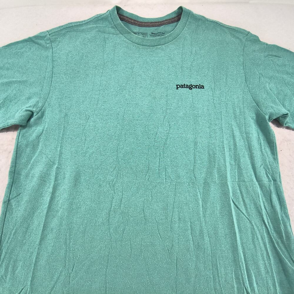 Patagonia Regular Fit Casual Short Sleeve Crew Neck T-Shirt Mens Size S Blue